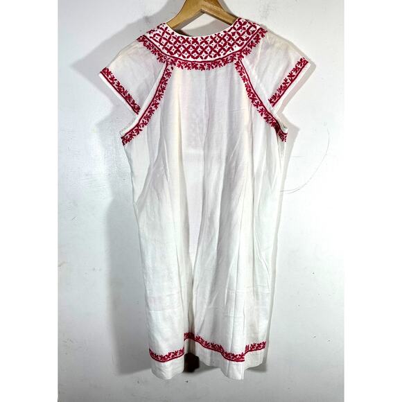 Roller‎ Rabbit Faith Embroidered Mini Dress white pink Cotton Womans Medium EUC - Picture 11 of 13